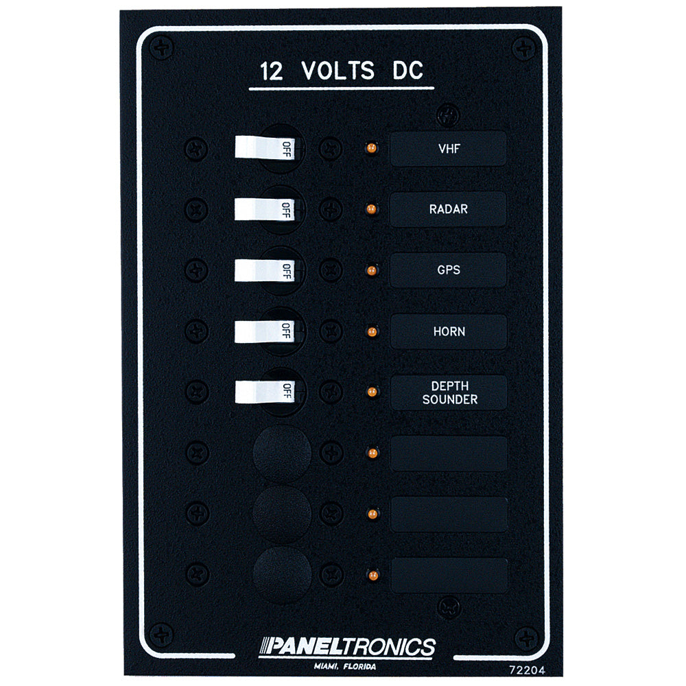 Paneltronics Standard DC 8 Position Breaker Panel w/LEDs [9972204B] - shopbulluna.com