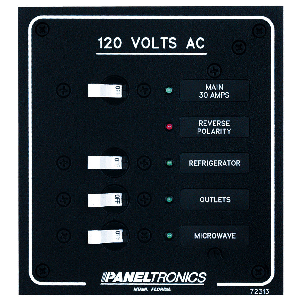 Paneltronics Standard AC 3 Position Breaker Panel & Main w/LEDs [9972313B] - shopbulluna.com