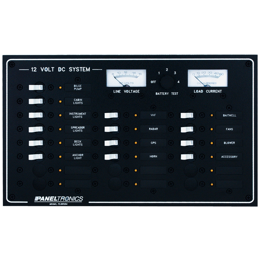 Paneltronics Standard DC 20 Position Breaker Panel & Meter [9973210B] - shopbulluna.com