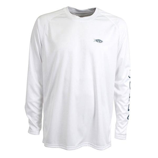 Aftco Samurai White Long Sleeve Sun Protection Shirt - shopbulluna.com