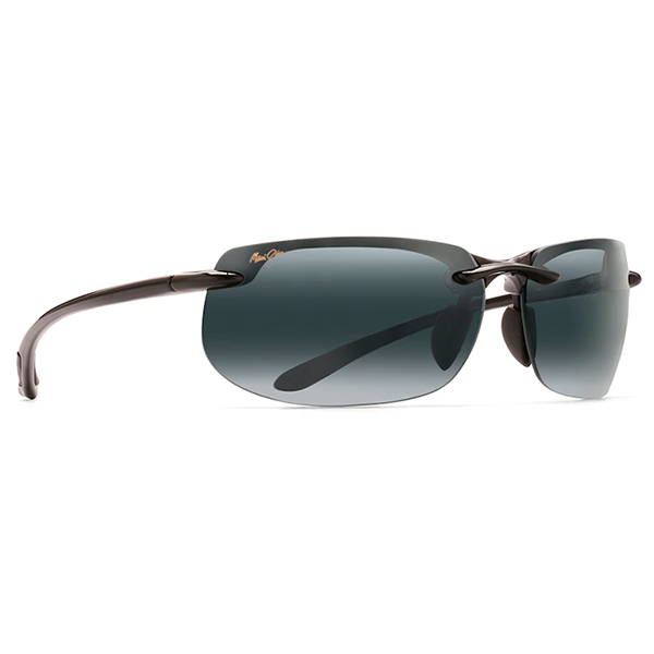 Maui Jim Banyans Gloss Black - Neutral Grey Sunglasses - shopbulluna.com