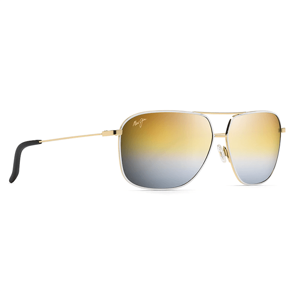 Maui Jim Kami Gold with White - Gold To Silver Sunglasses - shopbulluna.com