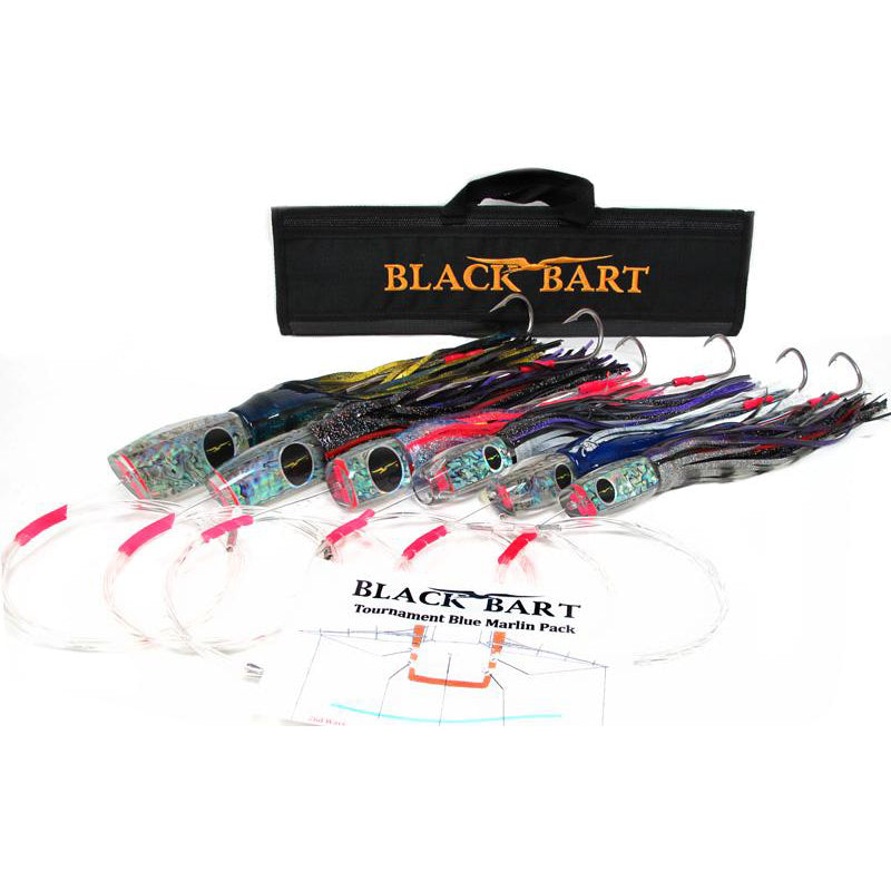 Black Bart Tournament Blue Marlin Rigged Lure Pack 80-130 Pound Tackle - shopbulluna.com