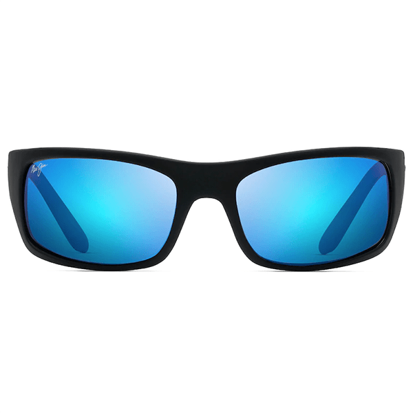 Maui Jim Peahi Black Matte Rubber - Blue Hawaii Sunglasses - shopbulluna.com