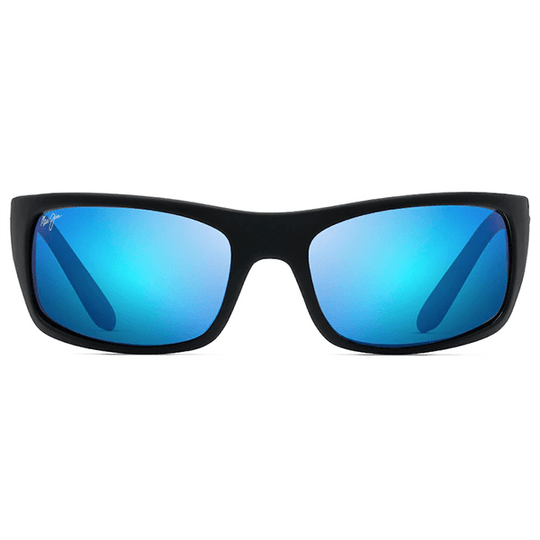 Maui Jim Peahi Black Matte Rubber - Blue Hawaii Sunglasses - shopbulluna.com