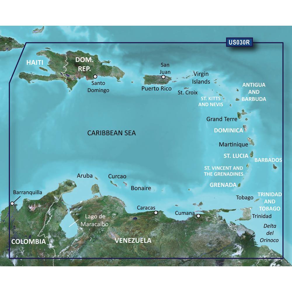 Garmin BlueChart g3 Vision HD - VUS030R - Southeast Caribbean - microSD/SD [010-C0731-00] - shopbulluna.com