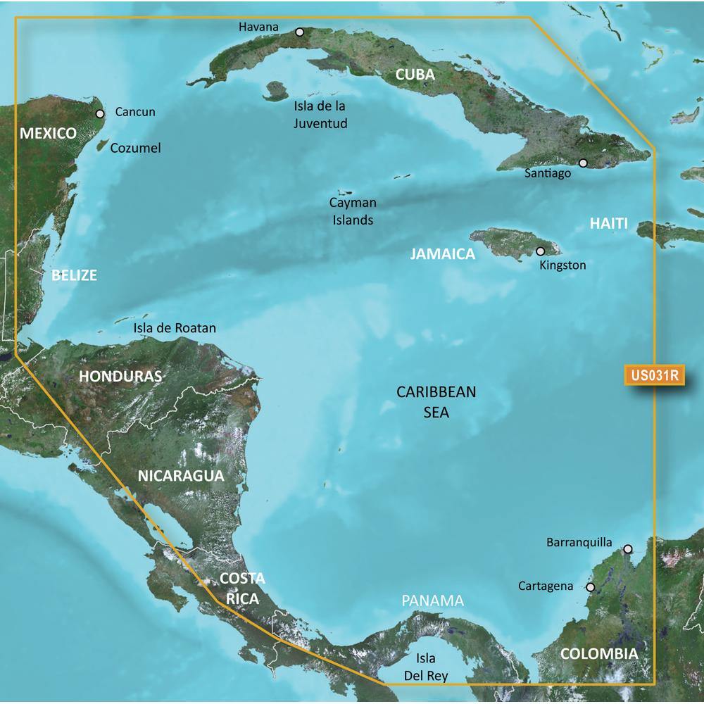 Garmin BlueChart g3 Vision HD - VUS031R - Southwest Caribbean - microSD/SD [010-C0732-00] - shopbulluna.com