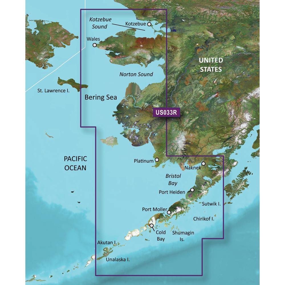 Garmin BlueChart g3 Vision HD - VUS033R - Bristol Bay - Kotzebue Snd. - microSD/SD [010-C0734-00] - shopbulluna.com