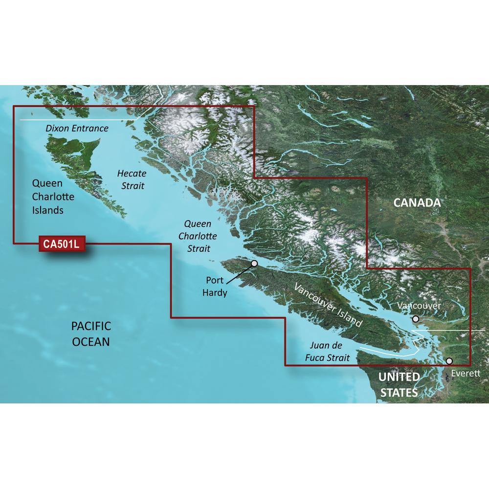 Garmin BlueChart g3 Vision HD - VCA501L - Vancouver Island - Dixon Entrance - microSD/SD [010-C0701-00] - shopbulluna.com