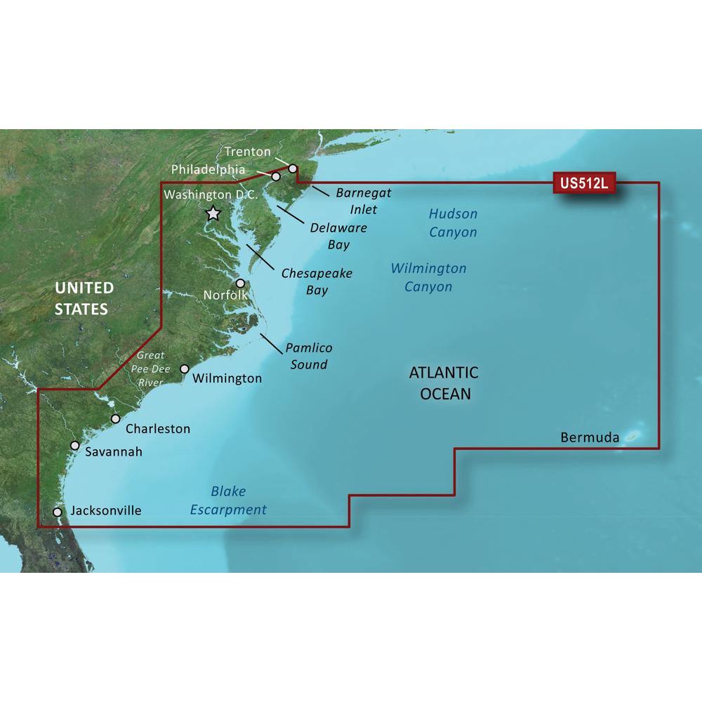 Garmin BlueChart g3 Vision HD - VUS512L - Mid-Atlantic - microSD/SD [010-C0741-00] - shopbulluna.com