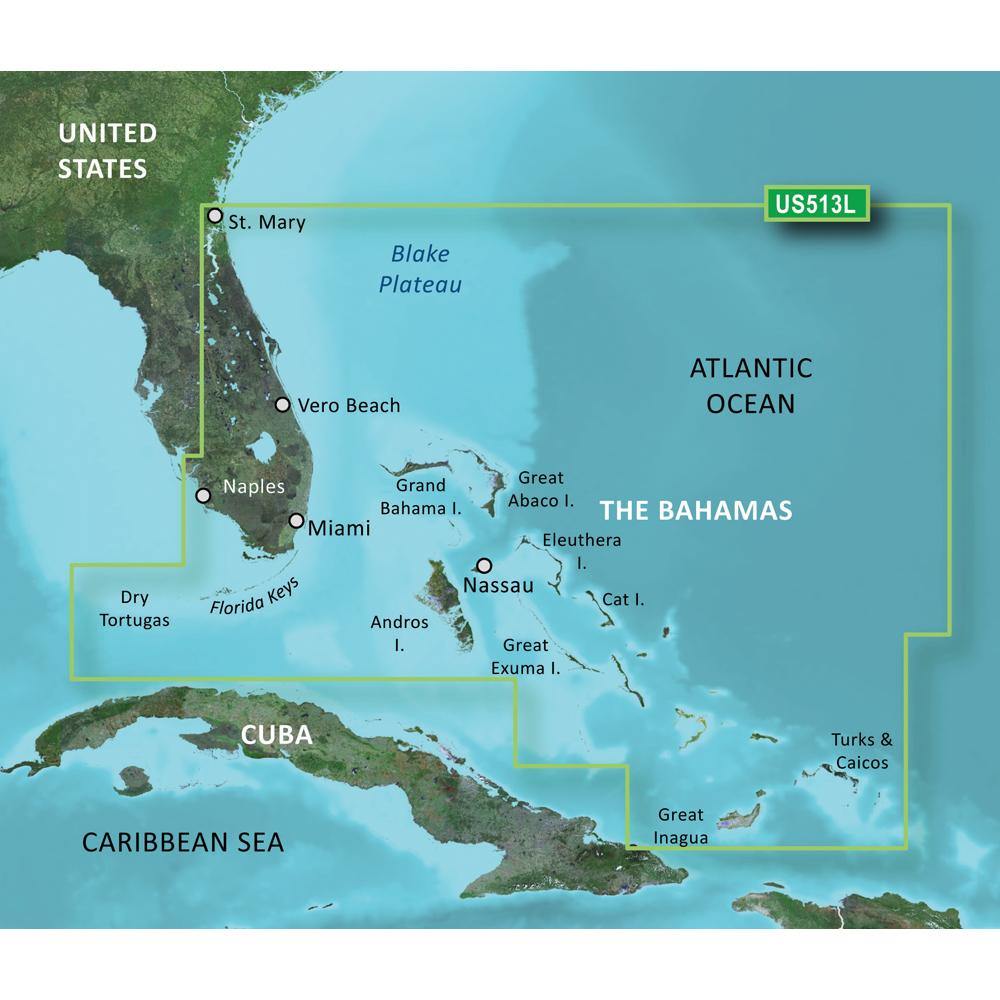 Garmin BlueChart g3 Vision HD - VUS513L - Jacksonville - Bahamas - microSD/SD [010-C0742-00] - shopbulluna.com