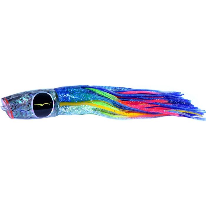 Black Bart Big Rock Plunger Medium Heavy Tackle Lure - Blue Yellow/Rainbow - shopbulluna.com