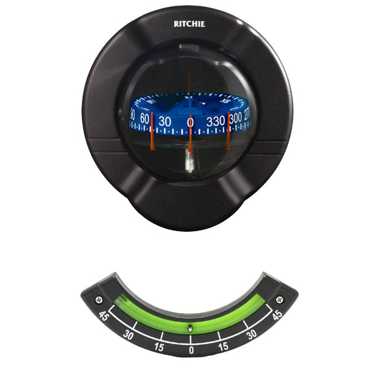 Ritchie SR-2 Venture Sail Boat Compass w/Clinometer - Bulkhead Mount - Black [SR-2] - shopbulluna.com