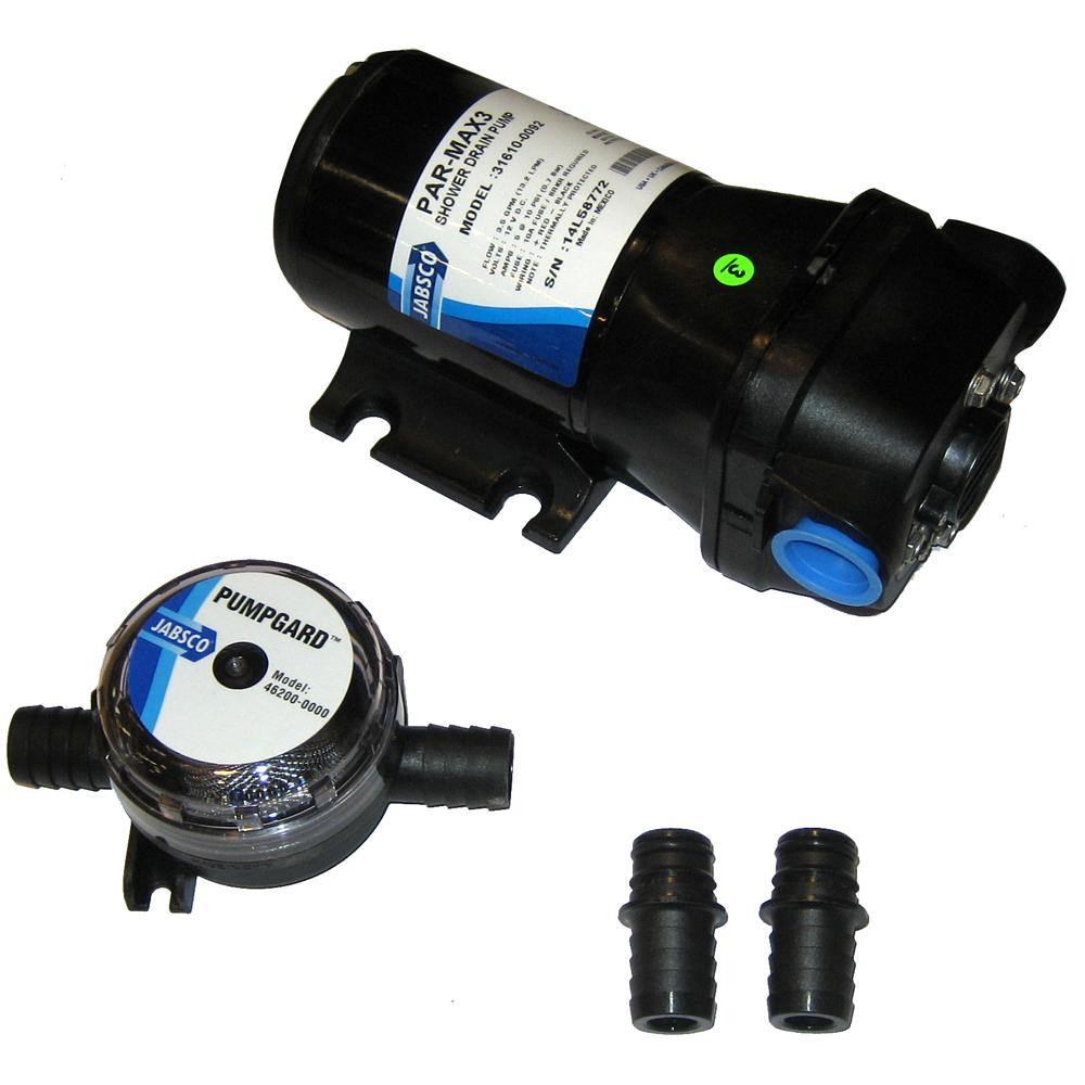 Jabsco PAR-Max 3 Shower Drain Pump 12V 3.5 GPM [31610-0092] - shopbulluna.com