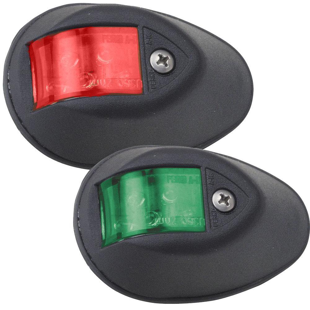 Perko LED Sidelights - Red/Green - 12V - Black Housing [0602DP1BLK] - shopbulluna.com