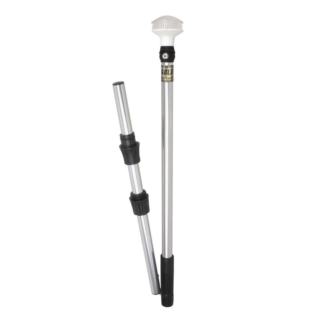 Perko Omega Series Universal LED Pole Light - 48" w/Fold In Half Pole [1348DP6CHR] - shopbulluna.com