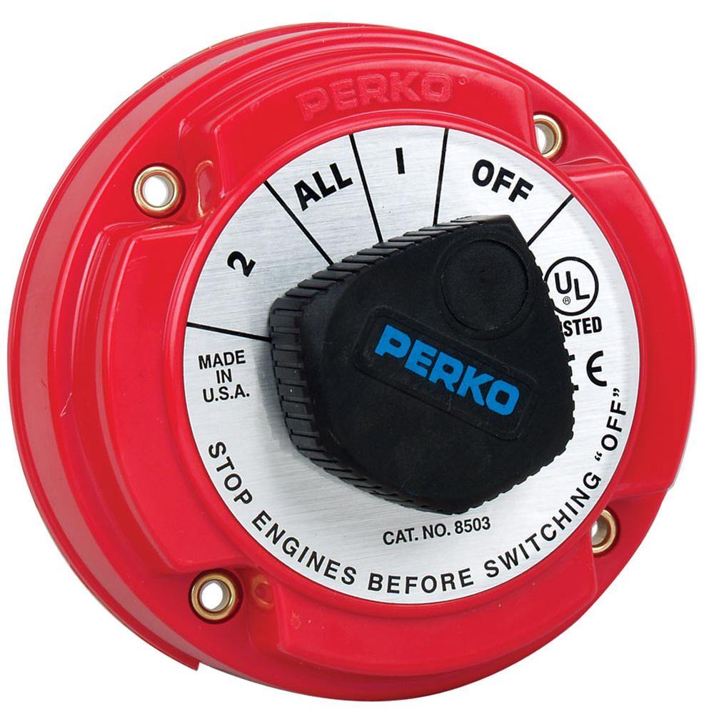 Perko 8503DP Medium Duty Battery Selector Switch w/Alternator Field Disconnect w/o Key Lock [8503DP] - shopbulluna.com