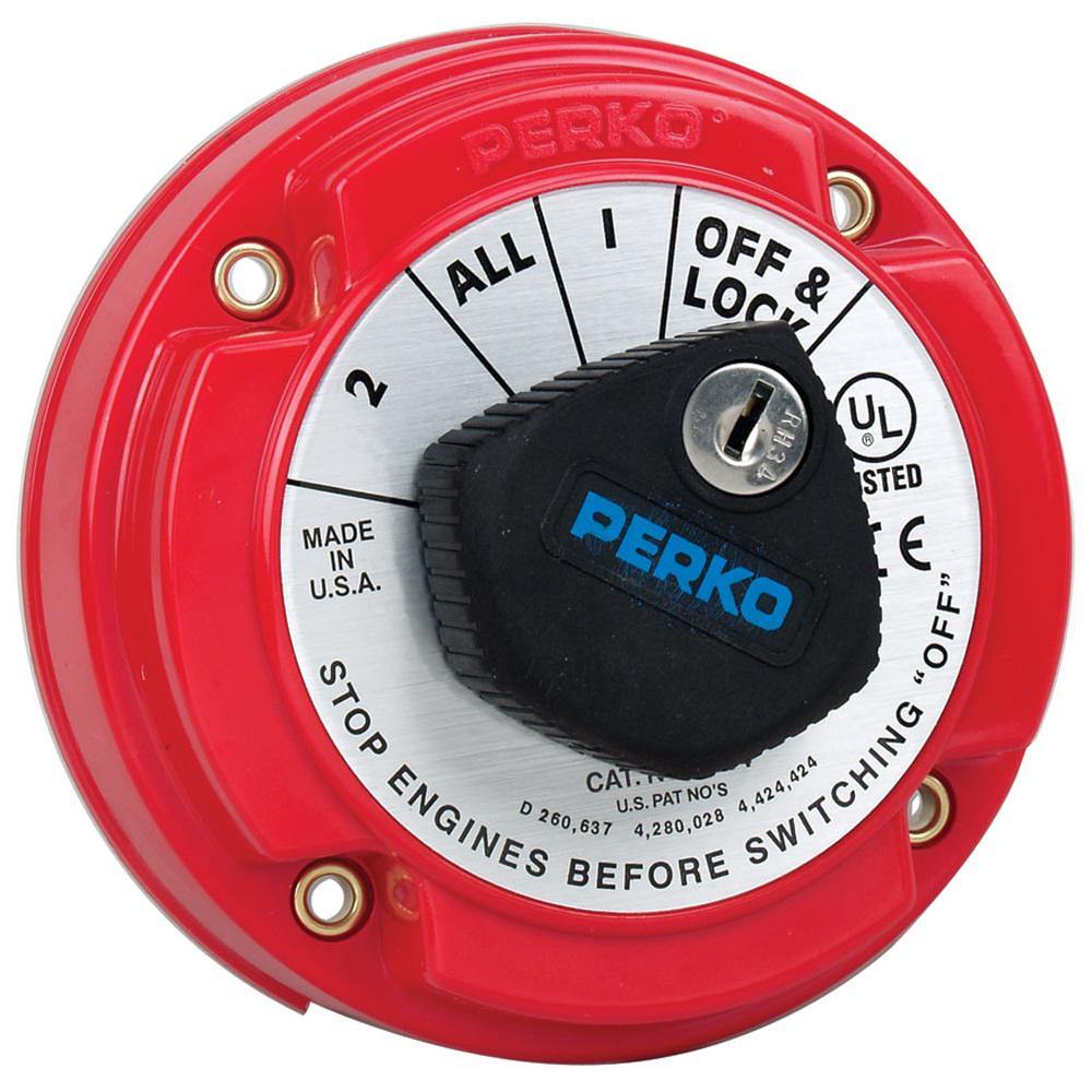 Perko 8504DP Medium Duty Battery Selector Switch w/Alternator Field Disconnect & Key Lock [8504DP] - shopbulluna.com