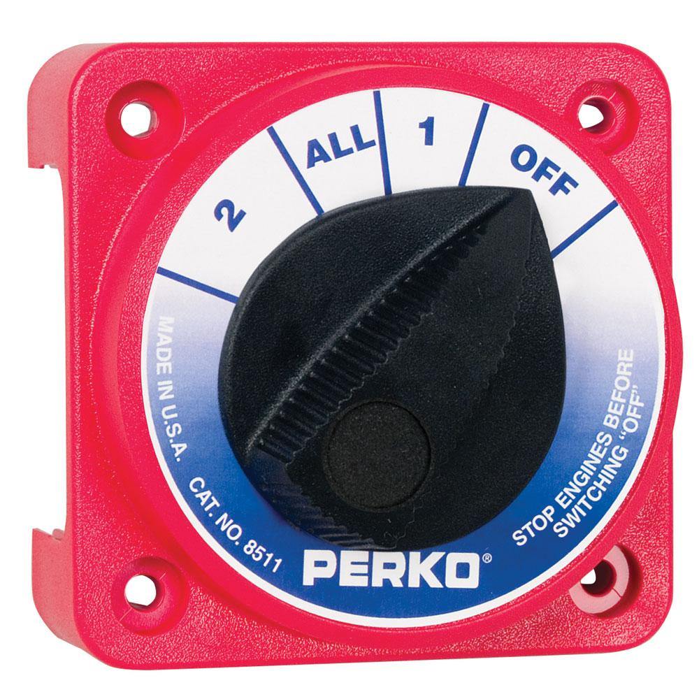 Perko Compact Medium Duty Battery Selector Switch w/o Key Lock [8511DP] - shopbulluna.com