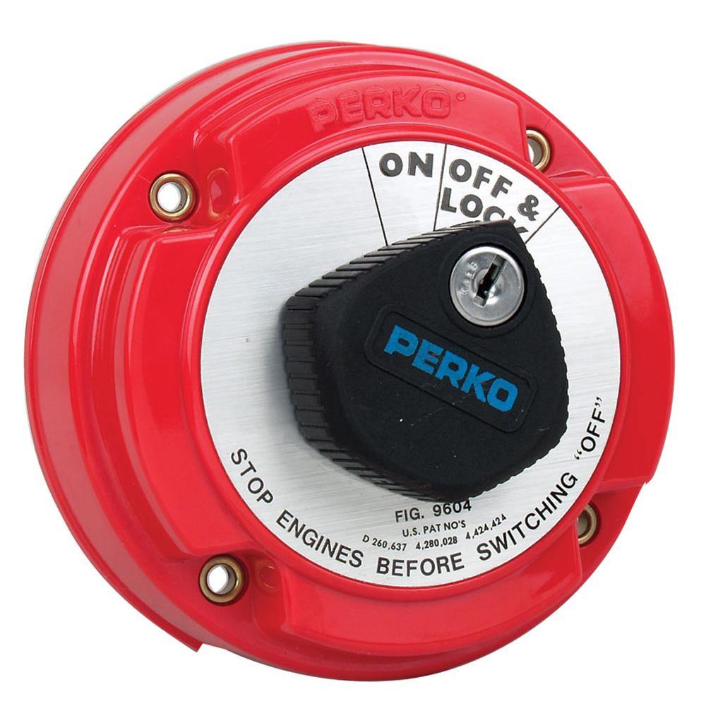 Perko Medium Duty Main Battery Disconnect Switch w/Alternator Field Disconnect & Key Lock [9604DP] - shopbulluna.com