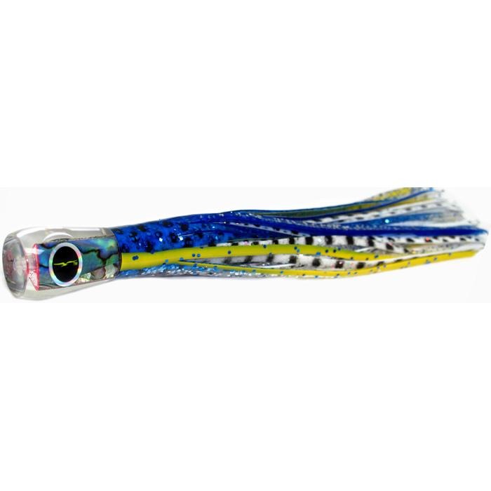 Black Bart Bully Micro Bait Lure - Blue Yellow/White Dot - shopbulluna.com