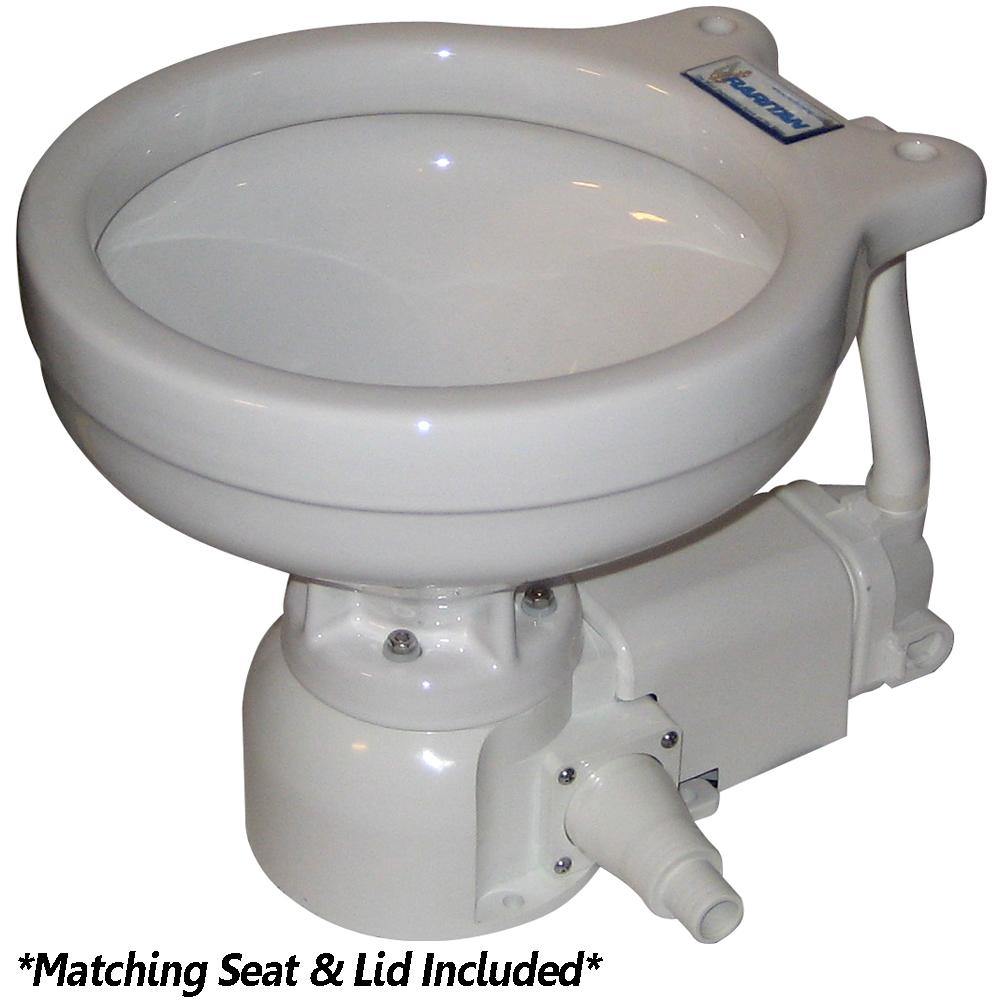 Raritan Sea Era Electric Toilet - Marine Size - Integral Pump - Straight  90 Discharge - 12v [160MI012] - shopbulluna.com