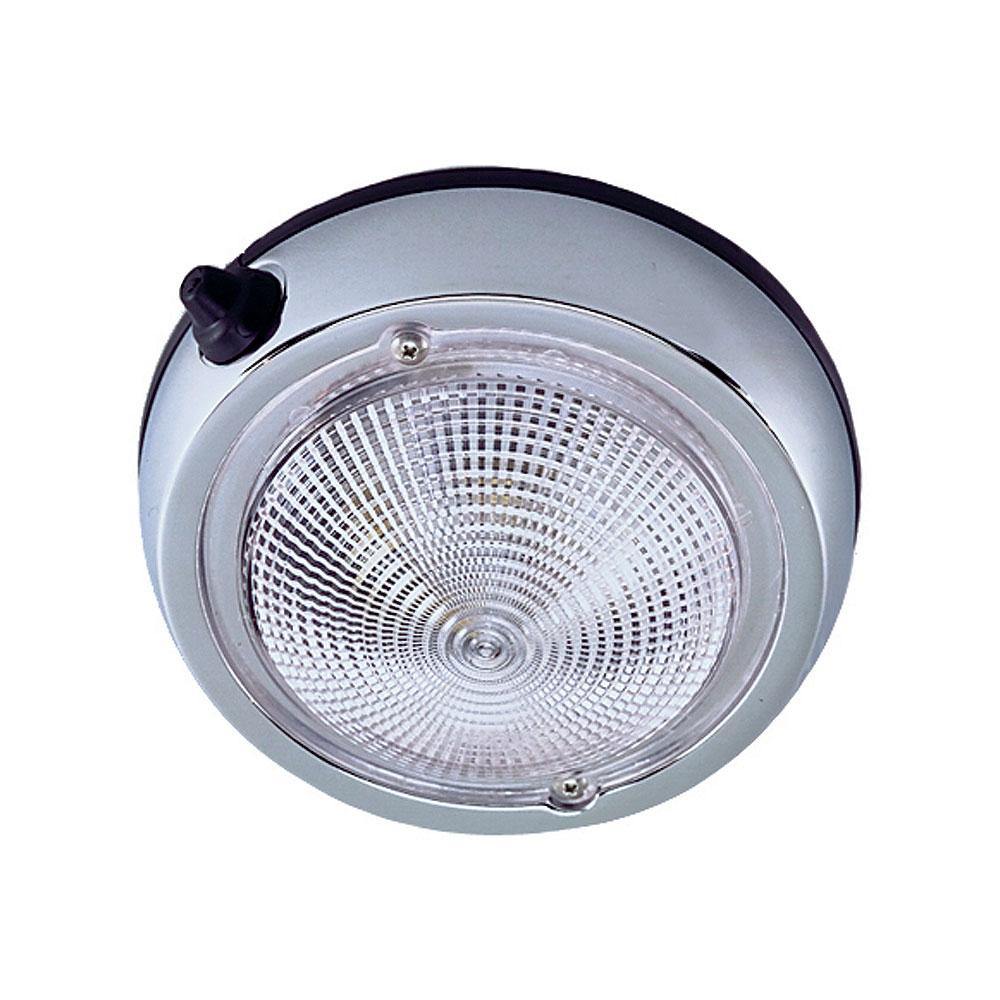 Perko Surface Mount Dome Light - 3 3/4" O.D. (3" Lens) - Chrome Plated [0300DP0CHR] - shopbulluna.com