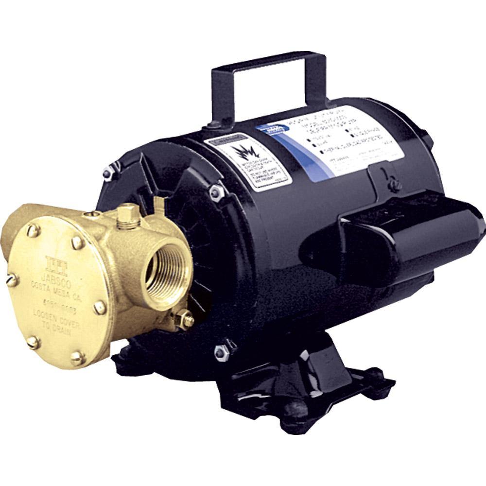 Jabsco Utility Pump w/Open Drip Proof Motor - 115V [6050-0003] - shopbulluna.com