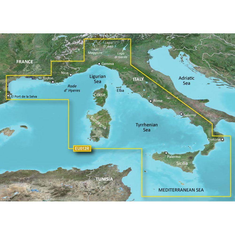 Garmin BlueChart g3 HD - HXEU012R - Italy West Coast - microSD/SD [010-C0770-20] - shopbulluna.com