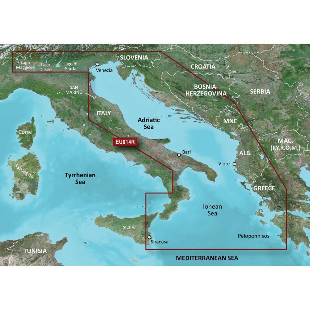 Garmin BlueChart g3 HD - HXEU014R - Italy Adriatic Sea - microSD/SD [010-C0772-20] - shopbulluna.com