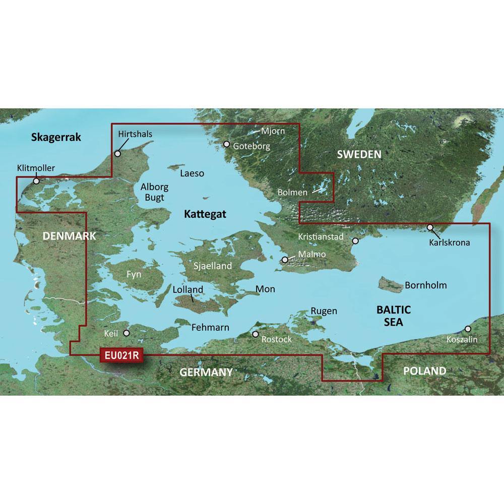 Garmin BlueChart g3 HD - HXEU021R - Denmark East  Sweden Southeast - microSD/SD [010-C0777-20] - shopbulluna.com