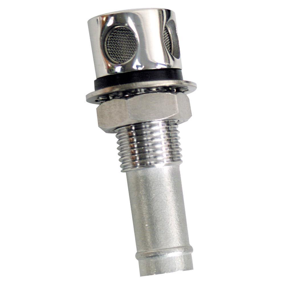 Whitecap Fuel Vent - Round Head, Straight Shaft, 5/8" Hose [6004C] - shopbulluna.com