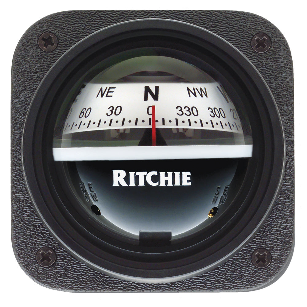 Ritchie V-537W Explorer Compass - Bulkhead Mount - White Dial [V-537W] - shopbulluna.com