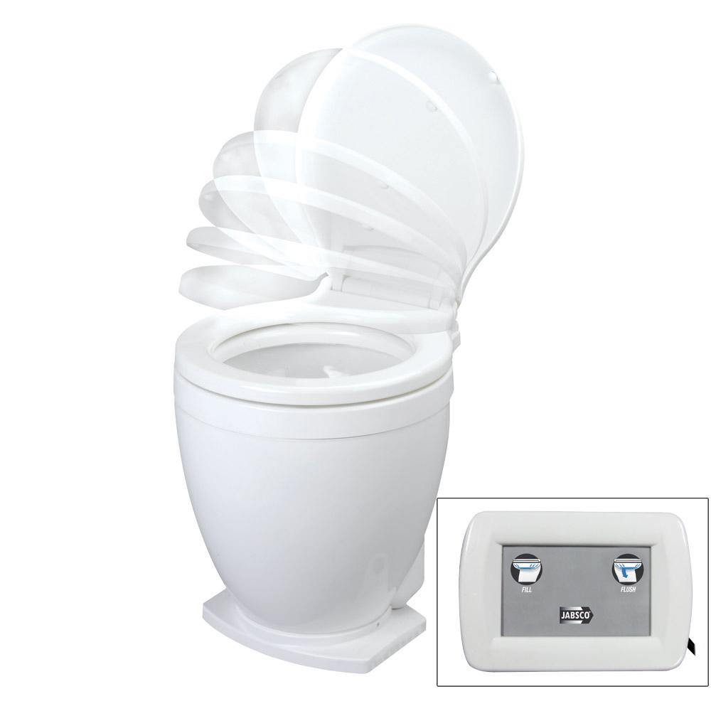 Jabsco Lite Flush Electric 12V Toilet w/Control Panel [58500-1012] - shopbulluna.com