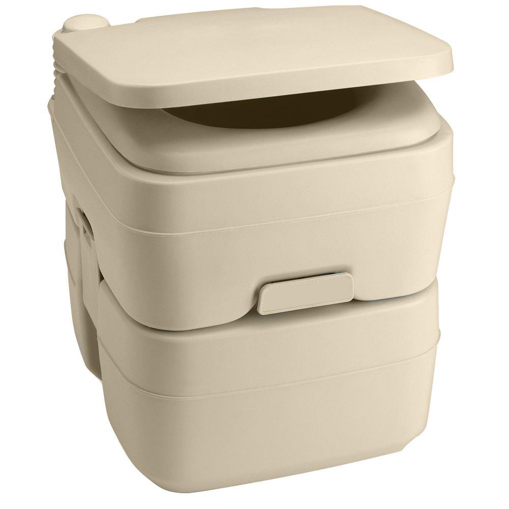 Dometic 965 Portable Toilet w/Mounting Brackets- 5 Gallon - Parchment [311096502] - shopbulluna.com