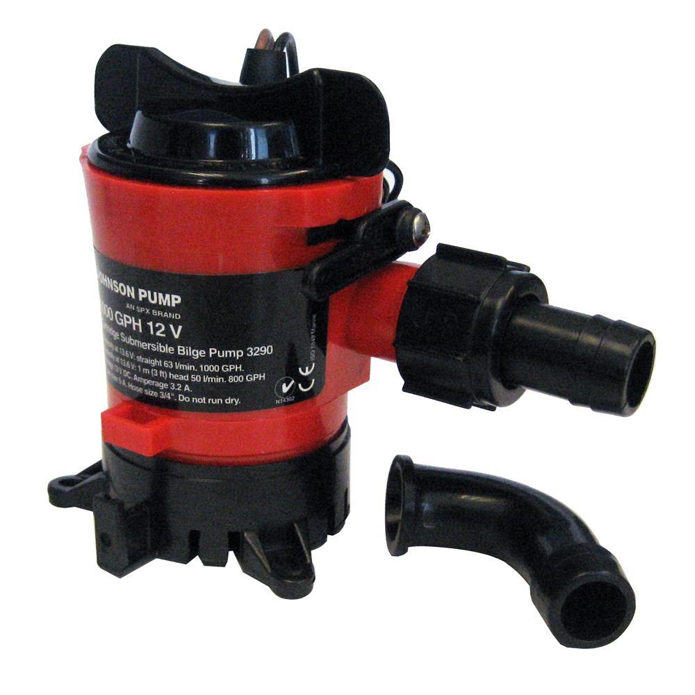 Johnson Pump 1000 GPH Bilge Pump 3/4" 12V Dura Ports [32903] - shopbulluna.com