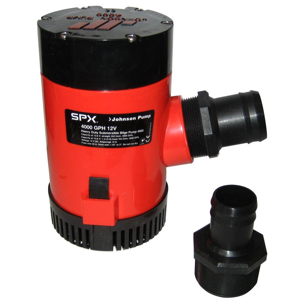 Johnson Pump 4000 GPH Bilge Pump 1-1/2" Discharge Port 12V [40004] - shopbulluna.com