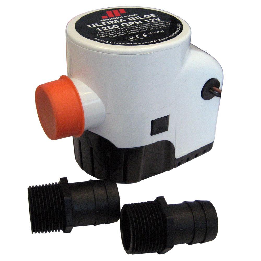 Johnson Pump Ultima Bilge 1250 GPH 1-1/8" & 1-1/4" Hose [32-47261-002] - shopbulluna.com