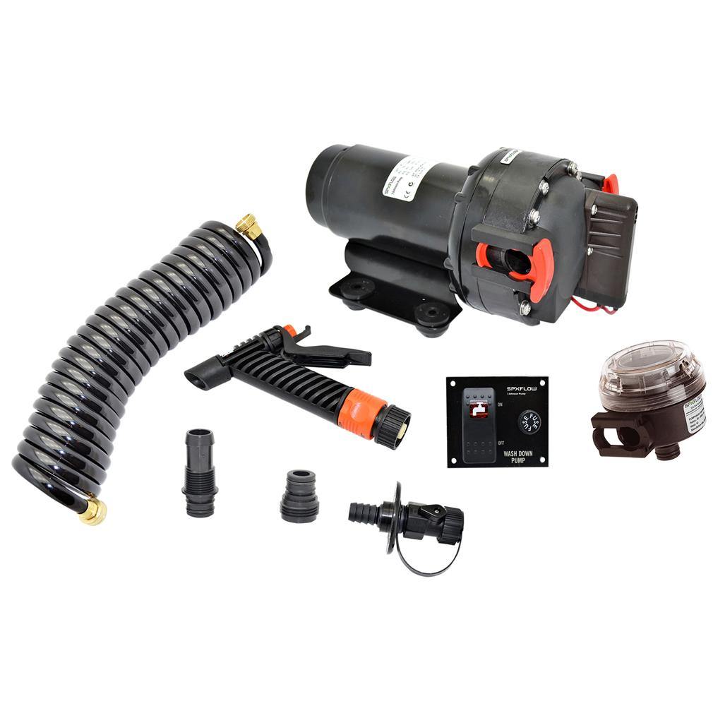 Johnson Pump Aqua Jet 5.2 GPH Washdown Pump Kit w/Hose - 12V [64534] - shopbulluna.com