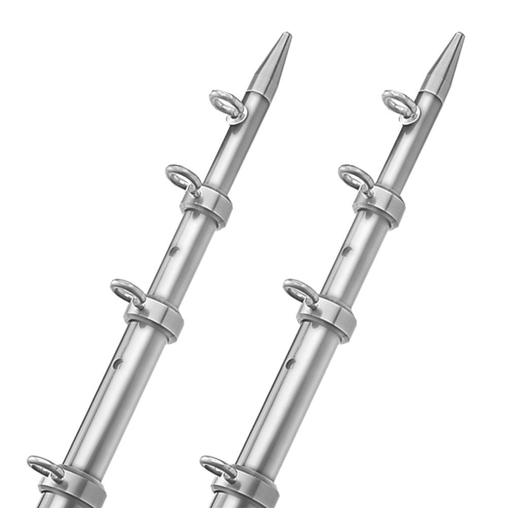 TACO 15' Telescopic Outrigger Poles HD 1-1/2" - Silver/Silver [OT-0542VEL15-HD] - shopbulluna.com