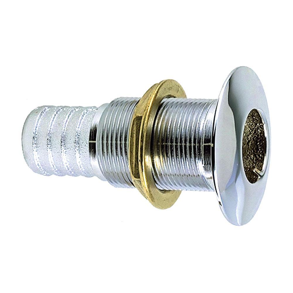 Perko 5/8" Thru-Hull Fitting f/ Hose Chrome Plated Bronze MADE IN THE USA [0350004DPC] - shopbulluna.com