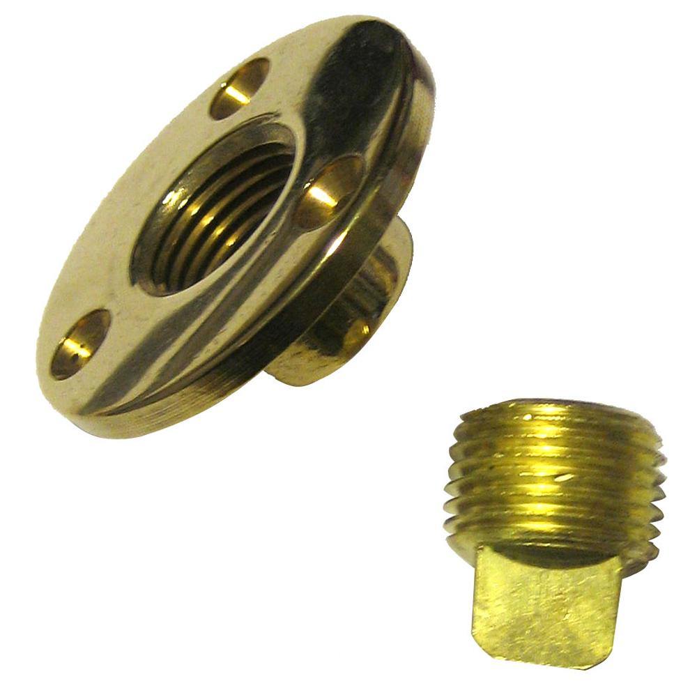 Perko Garboard Drain & Drain Plug Assy Cast Bronze/Brass MADE IN THE USA [0714DP1PLB] - shopbulluna.com