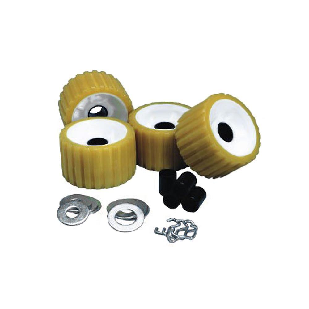 C.E. Smith Ribbed Roller Replacement Kit - 4 Pack - Gold [29310] - shopbulluna.com