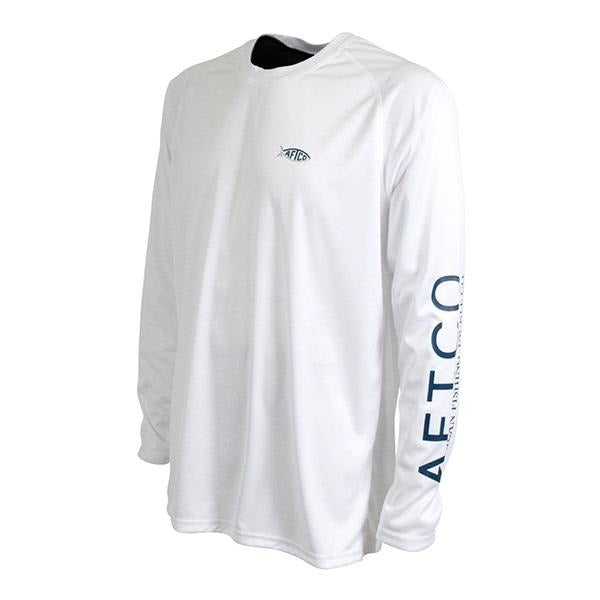 Aftco Samurai White Long Sleeve Sun Protection Shirt - shopbulluna.com