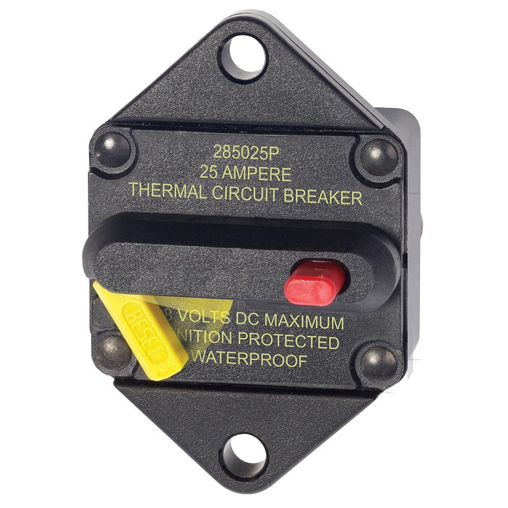 Blue Sea 7080 25 Amp Circuit Breaker Panel Mount 285 Series [7080] - shopbulluna.com