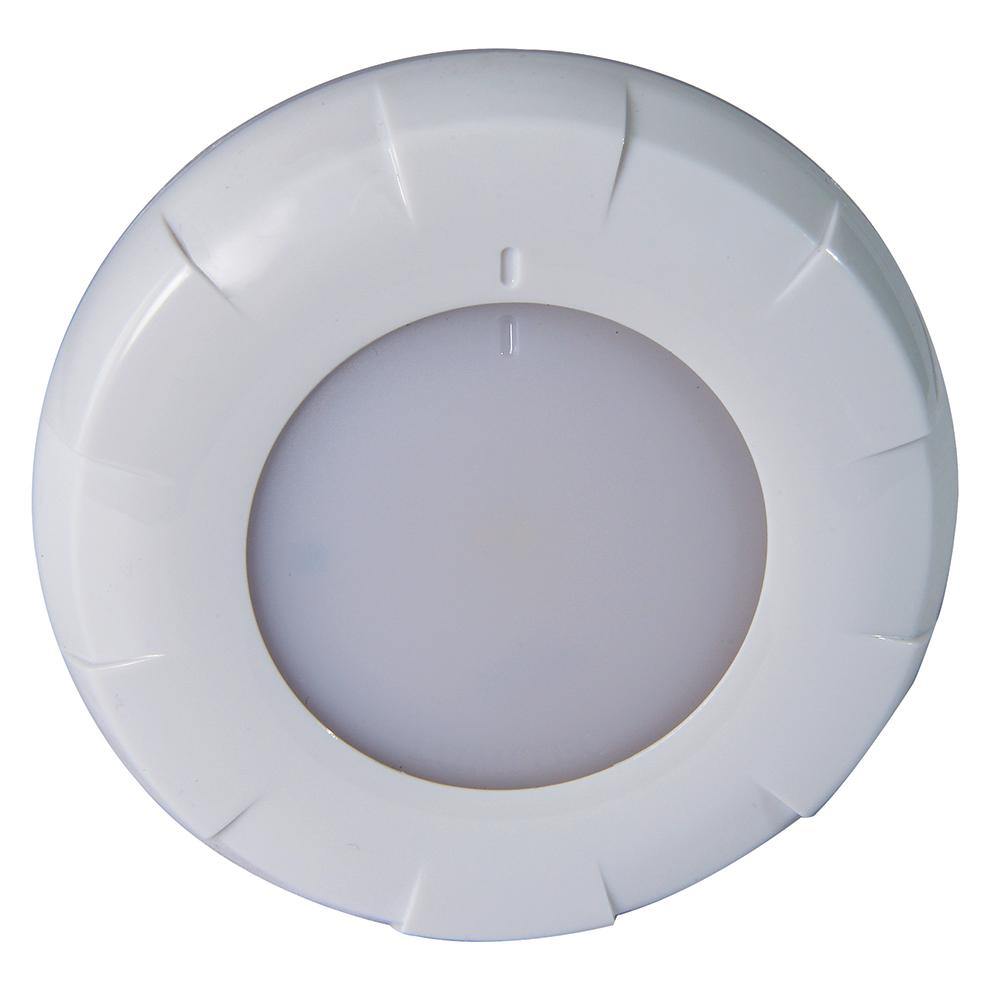 Lumitec Aurora LED Dome Light - White Finish - White/Blue Dimming [101075] - shopbulluna.com