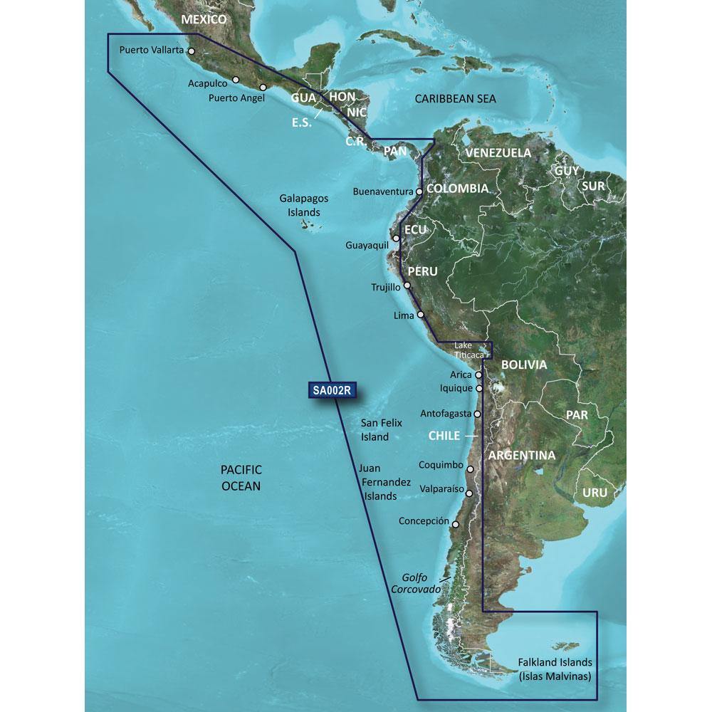 Garmin BlueChart g3 HD - HXSA002R - South America West Coast - microSD/SD [010-C1063-20] - shopbulluna.com