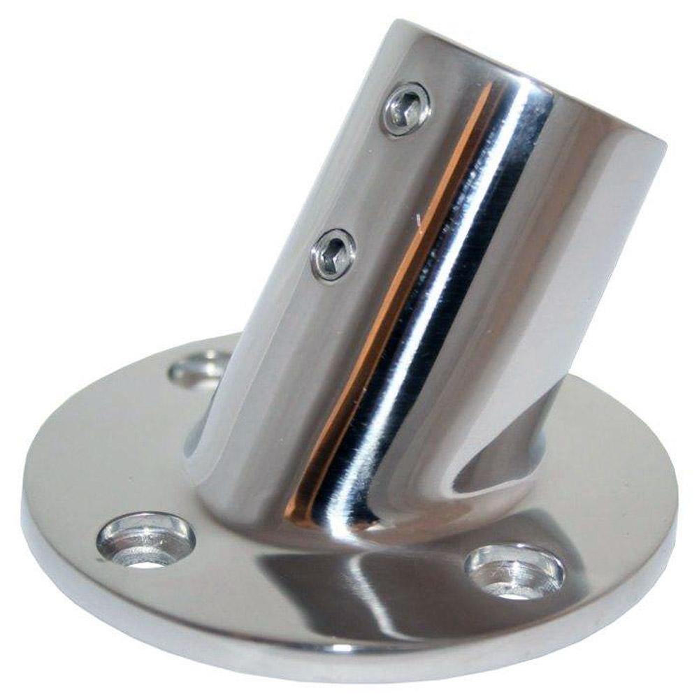 Whitecap " O.D. 60 Degree Round Base SS Rail Fitting [6040C] - shopbulluna.com