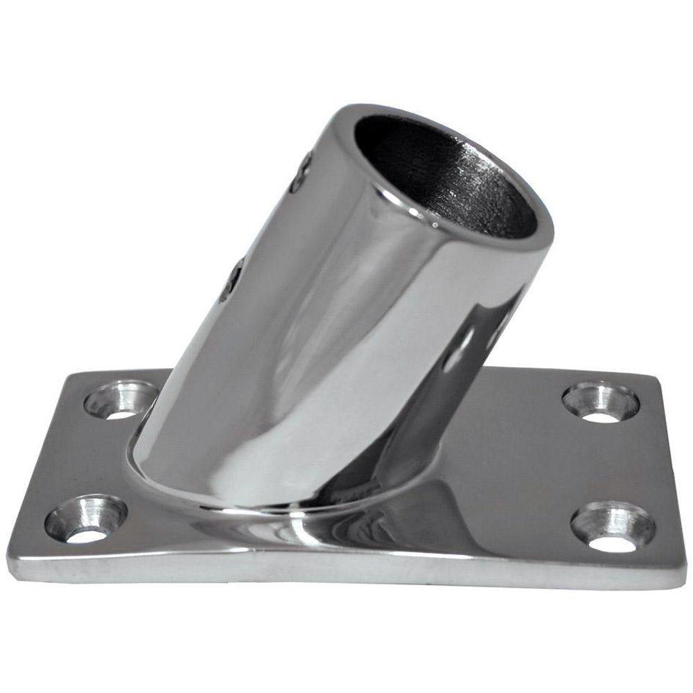 Whitecap " O.D. 60 Degree Rectangle Base SS Rail Fitting [6042C] - shopbulluna.com