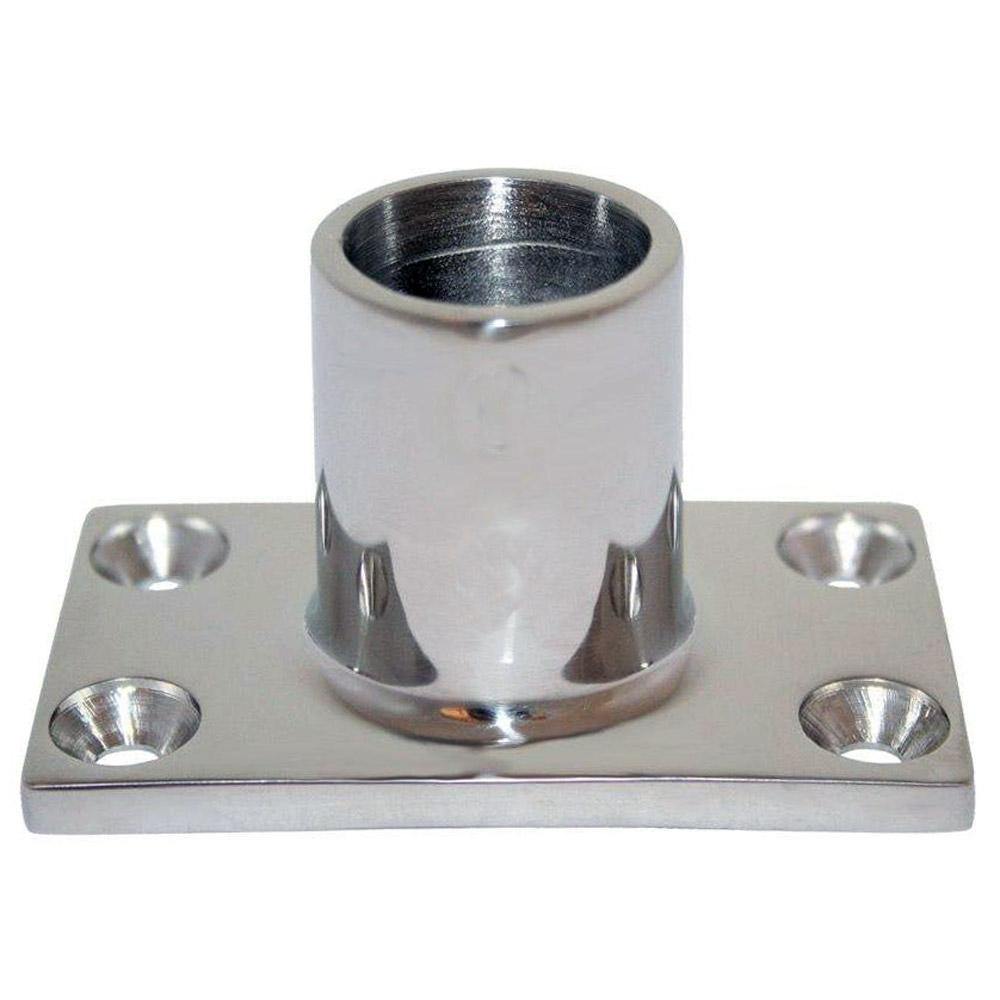 Whitecap " O.D. 90 Degree Rectangle Base SS Rail Fitting [6041C] - shopbulluna.com